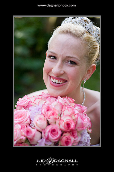 Rose with her bouquet